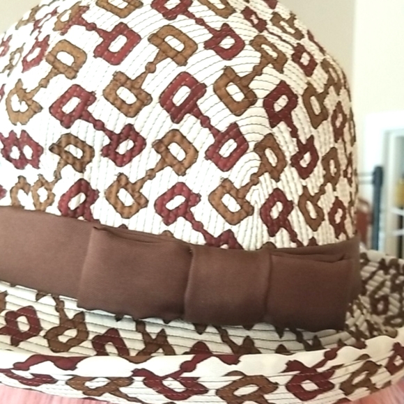 Vtg GUCCI Italy Brown Equestrian Bowler Fabric Horsebit Bucket RARE Hat - Picture 10 of 14